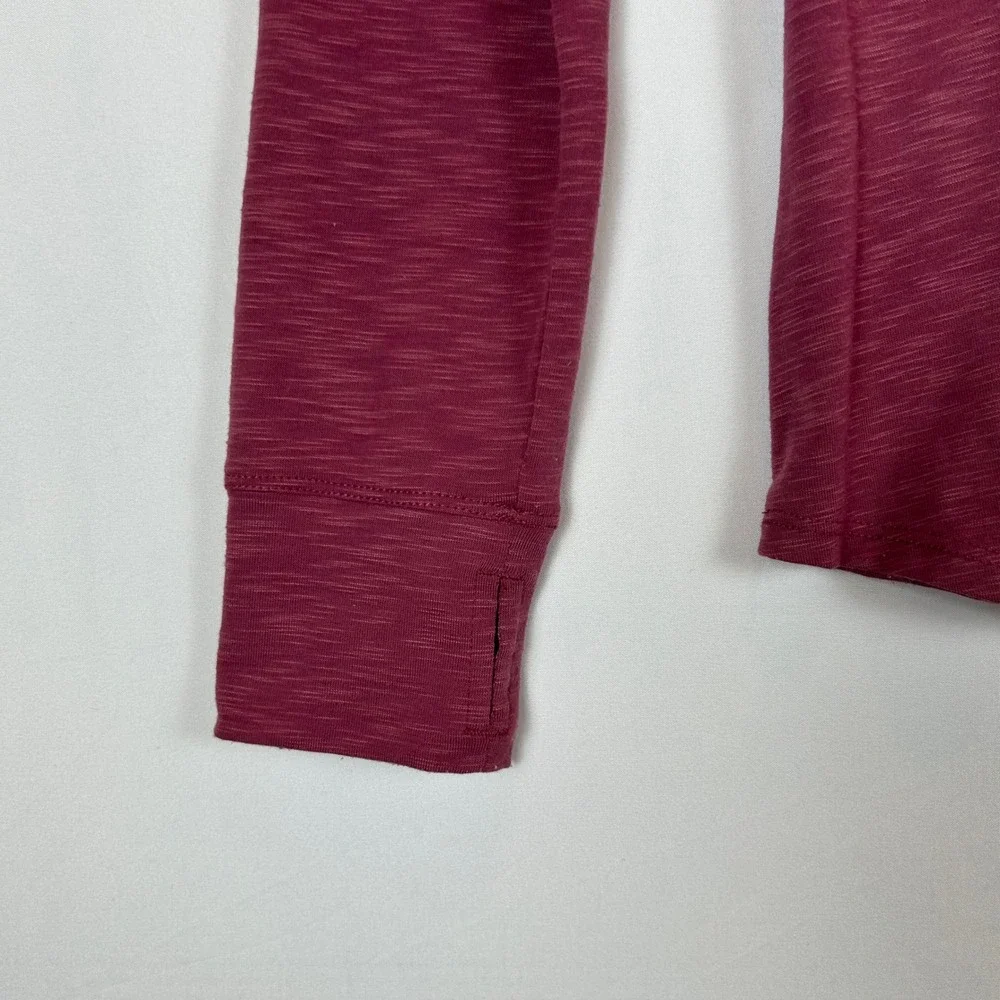 Kuhl Womens Burgundy Sora Hoody‎ Long Sleeve Hooded Henley Shirt Size Small - Picture 12 of 12